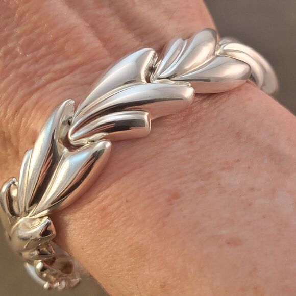 Milor Sterling Leaf Link Brac… - Picture 3 of 12